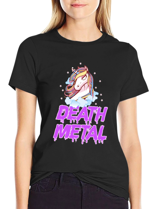 Death Metal Unicorn Black T-Shirt
