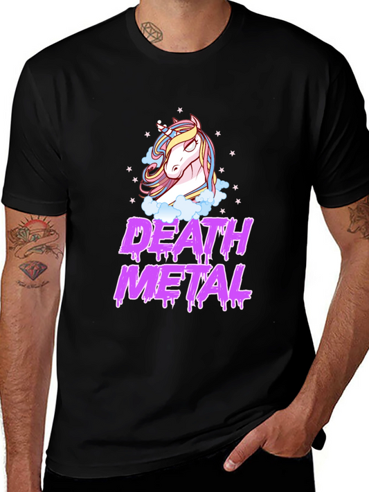 Death Metal Unicorn Black T-Shirt