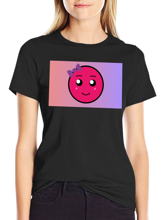 Cute Emoji Graphic Tee - Black