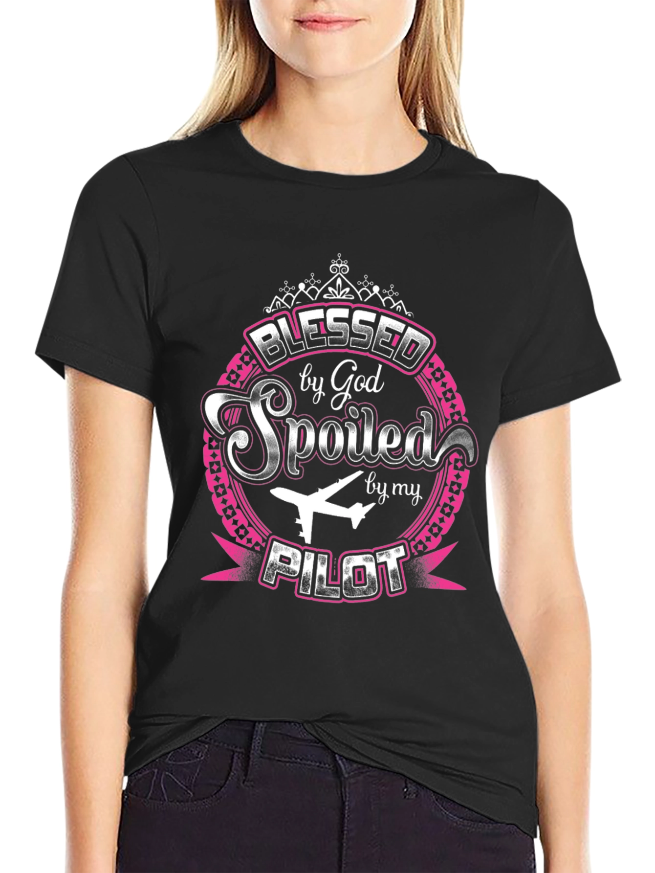 Blessed by God Spoiled by my Pilot T-Shirt