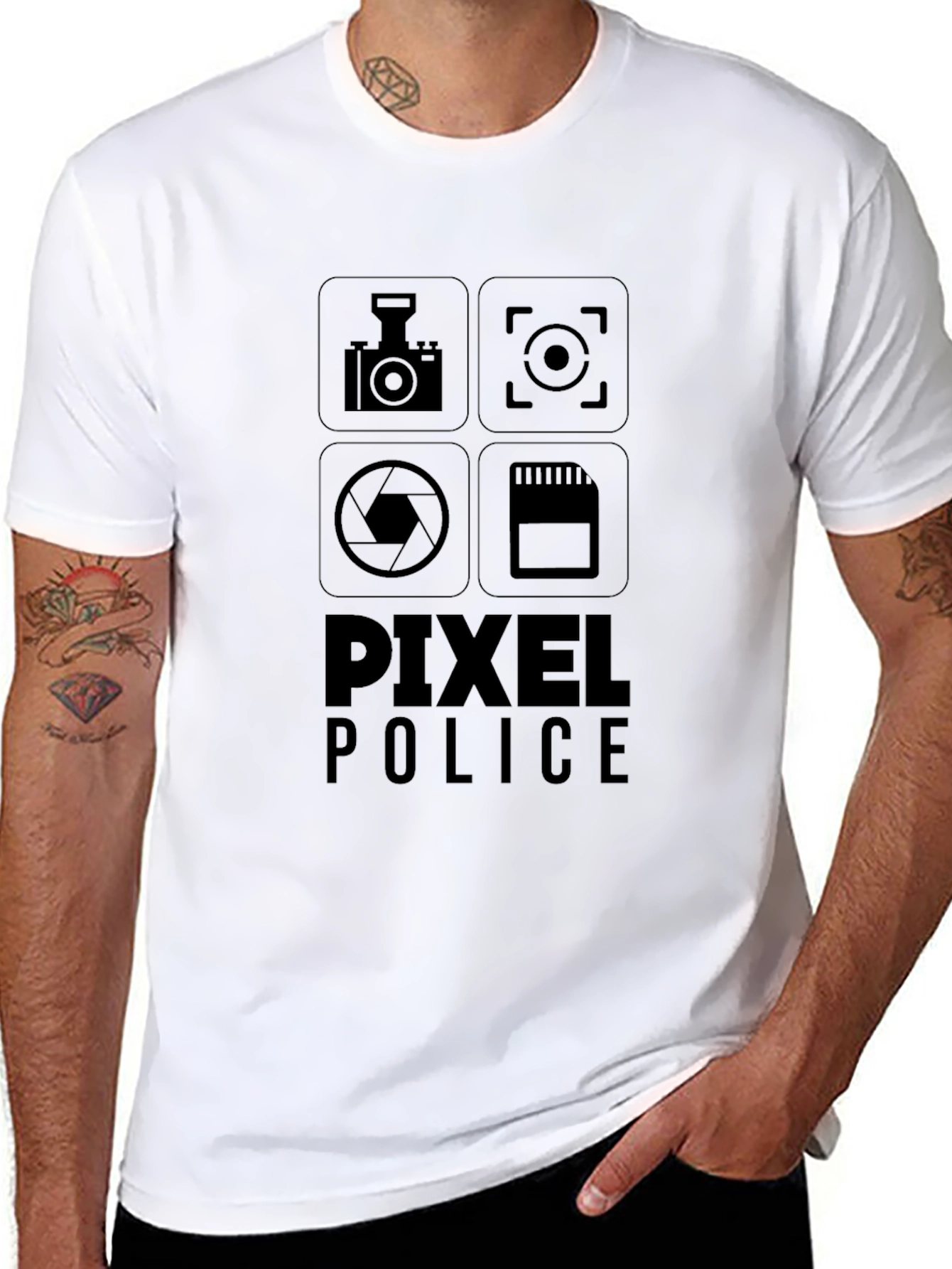 Pixel Police Graphic Tee - Photography Lovers T-Shirt