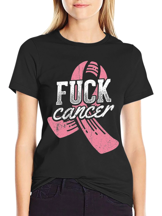 Fight Cancer T-Shirt - Pink Ribbon