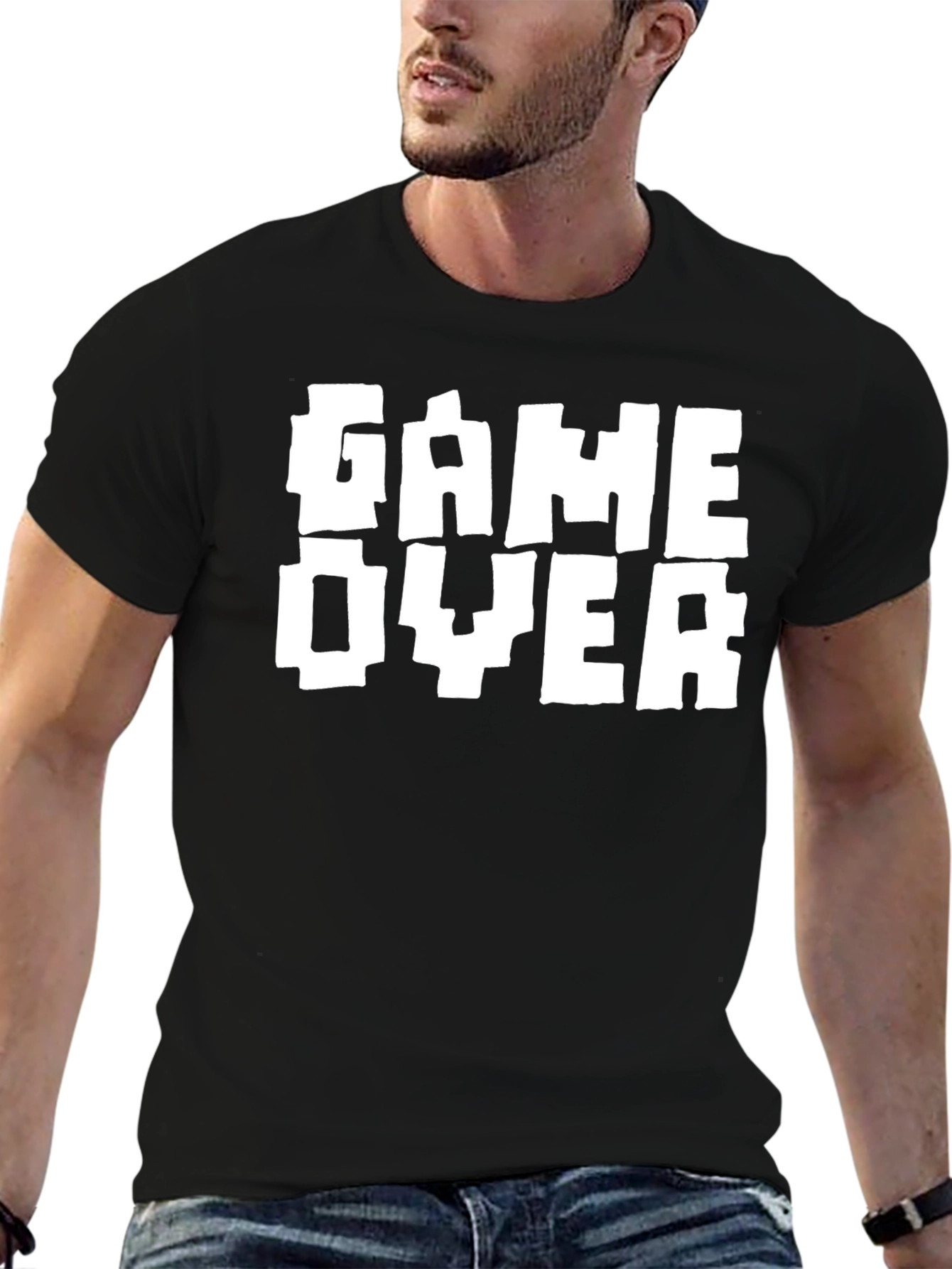 Game Over Graphic Black T-Shirt