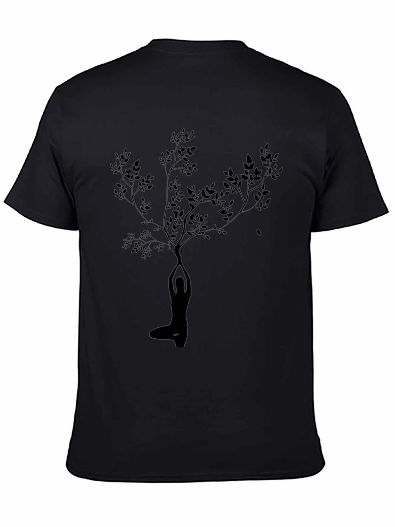 Yoga Tree Graphic Black T-Shirt