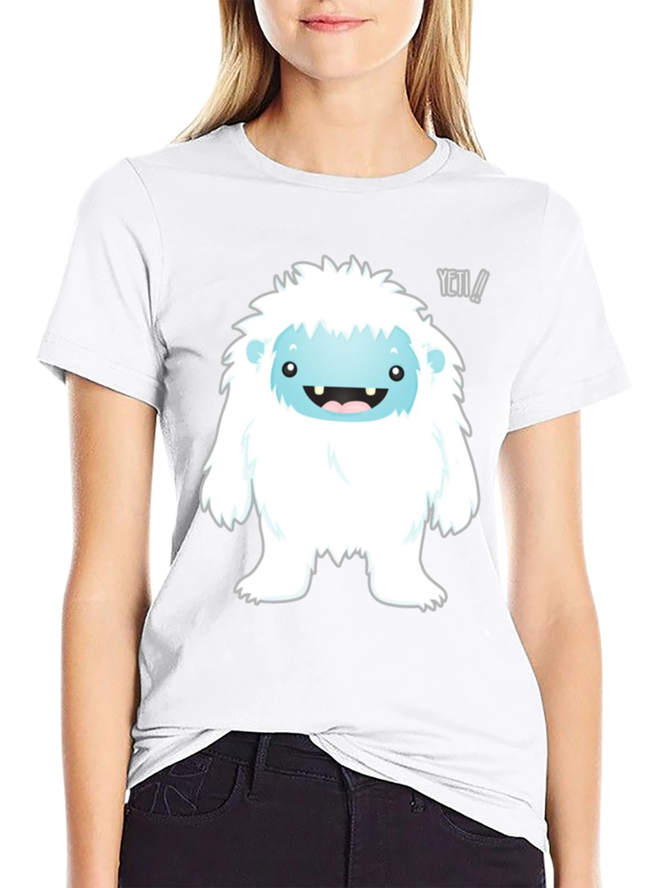 Cute Yeti Cartoon Graphic T-Shirt