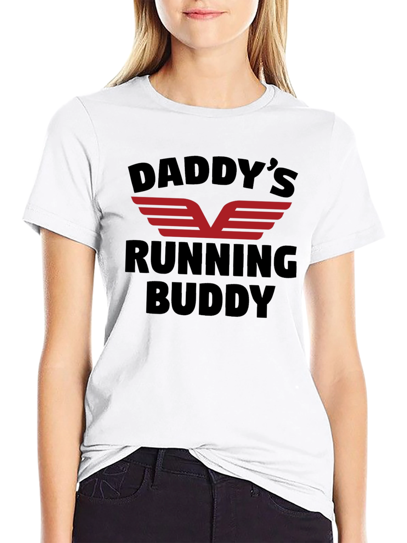 Daddys Running Buddy Black T-Shirt