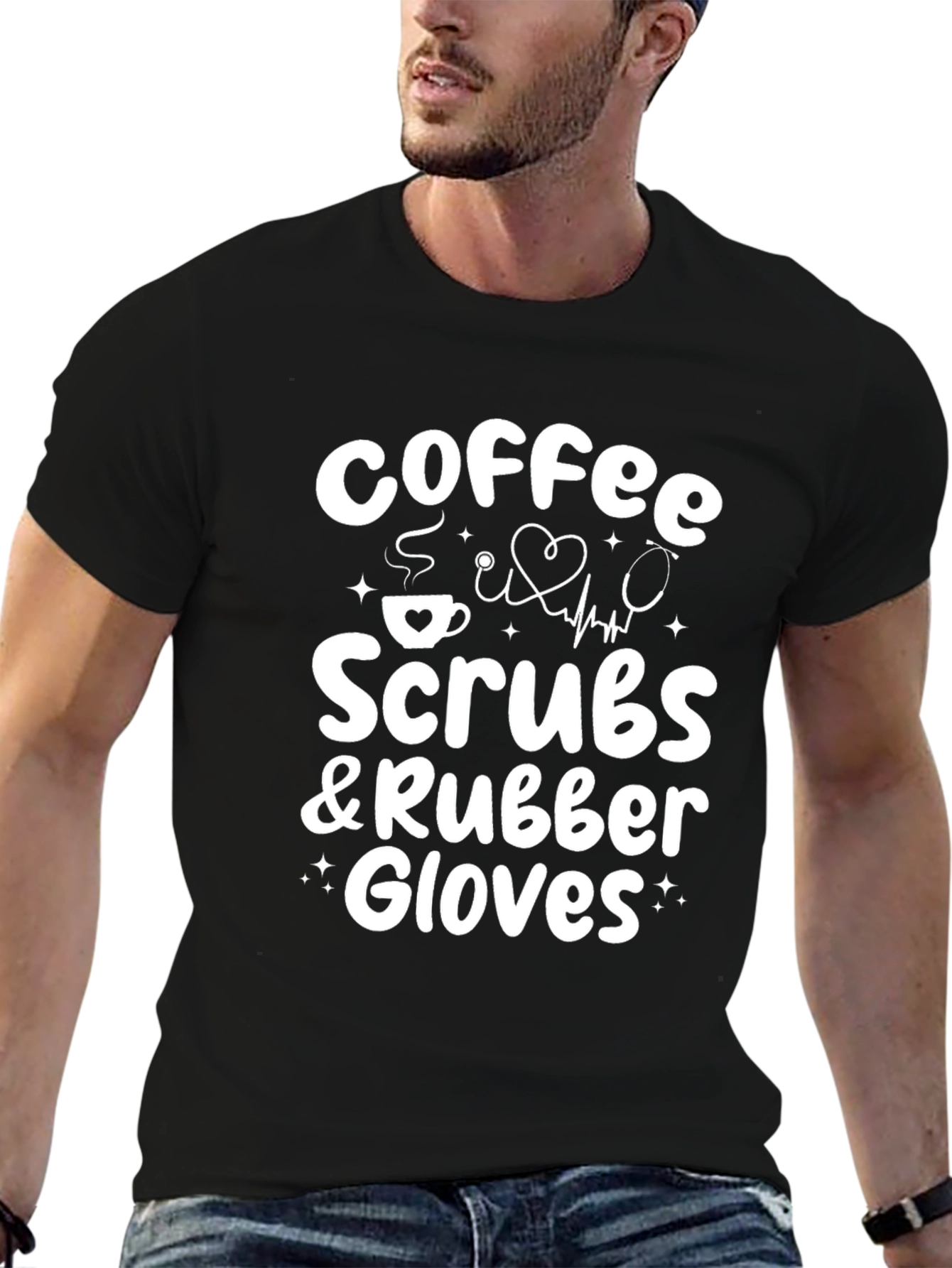 Coffee Scrubs & Rubber Gloves Graphic Tee