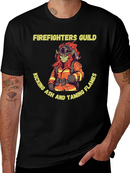 Firefighters Guild T-Shirt - Kicking Ash Taming Flames