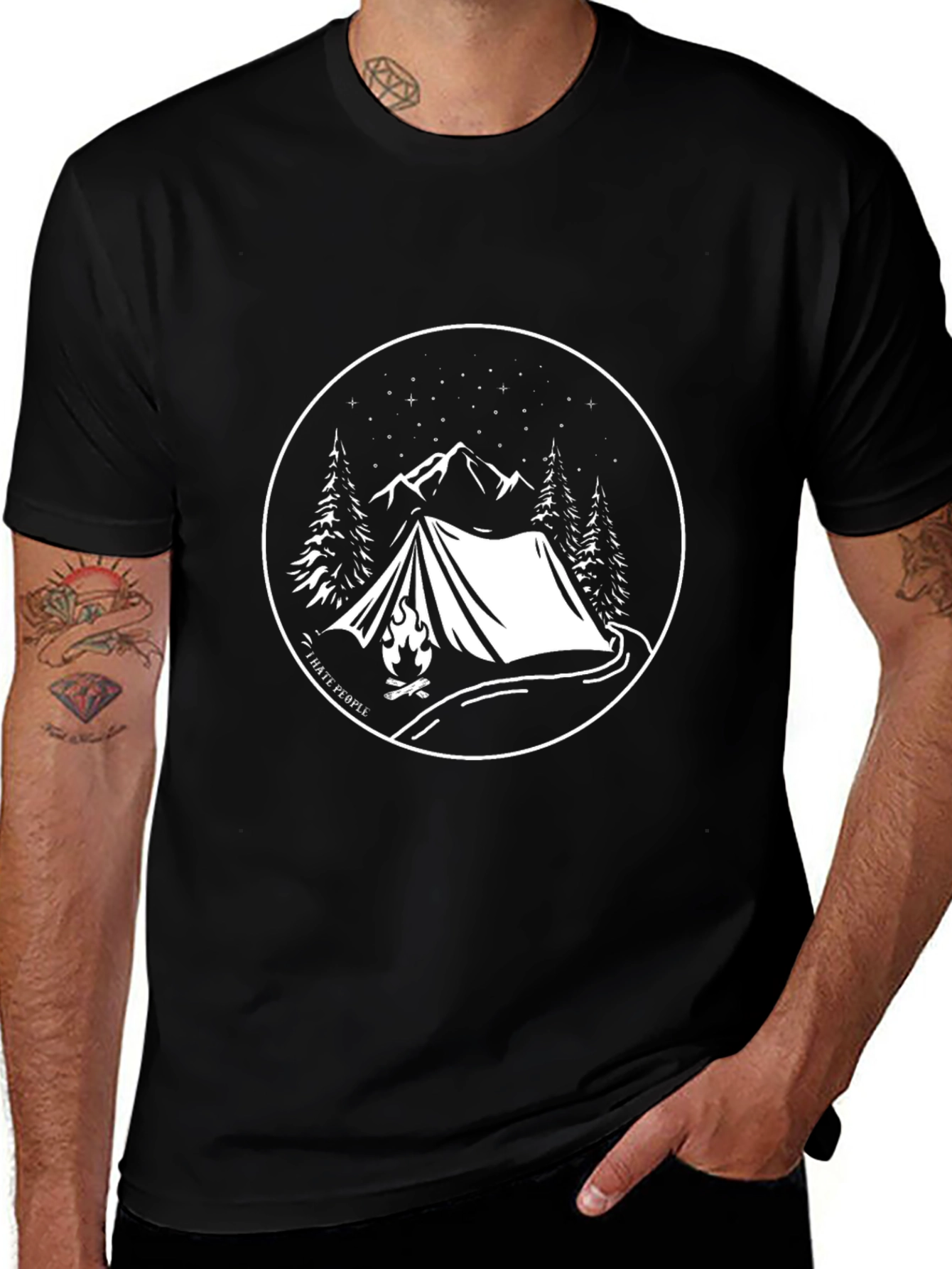 Camping Graphic Tee - I Hate People T-Shirt