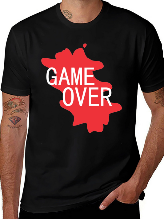 Game Over T-Shirt - Black Graphic Print