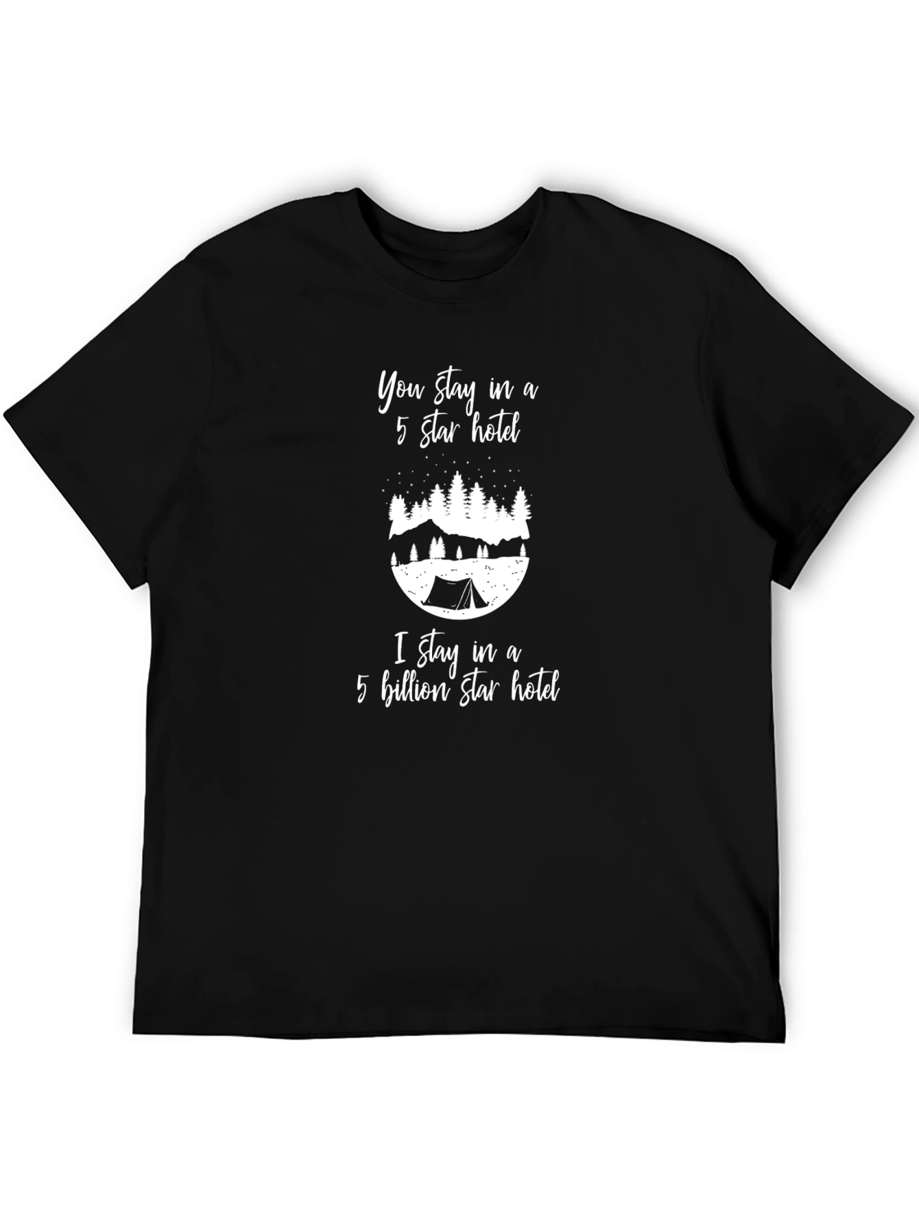 5 Billion Star Hotel Camping T-Shirt