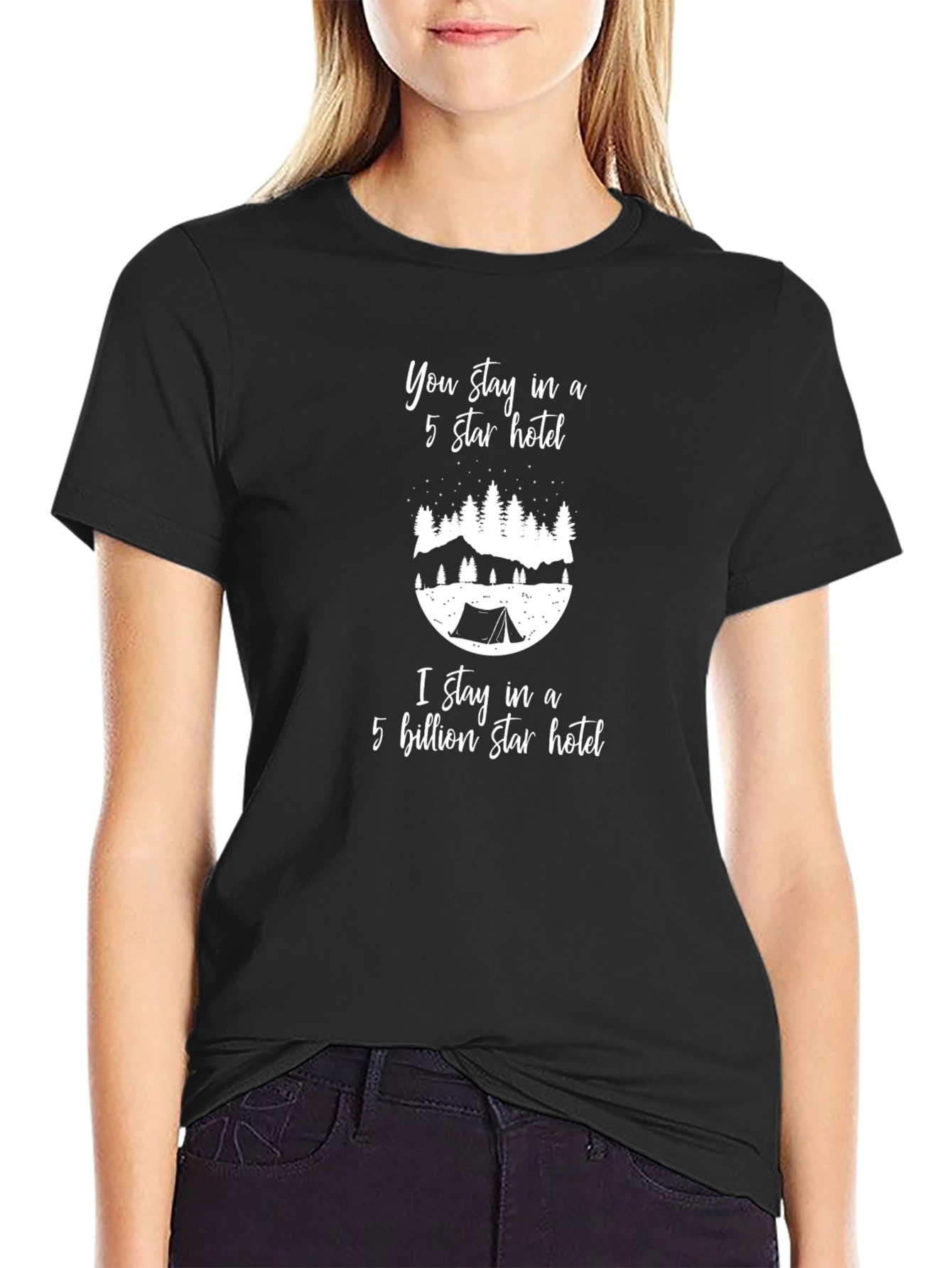 5 Billion Star Hotel Camping T-Shirt