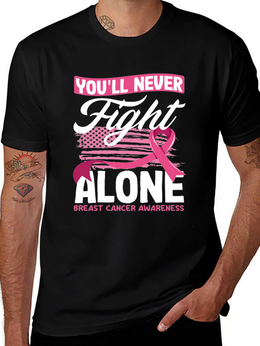 Fight Alone Breast Cancer Awareness T-Shirt