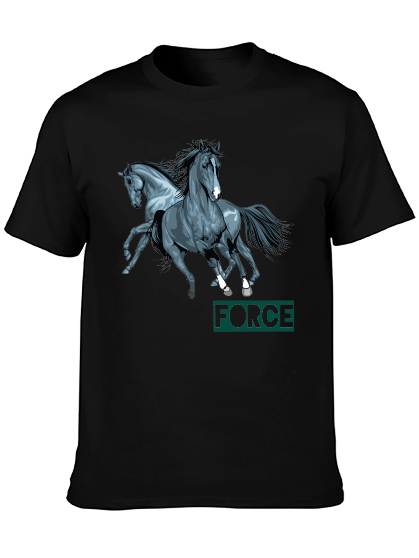 Horse Power Black T-Shirt