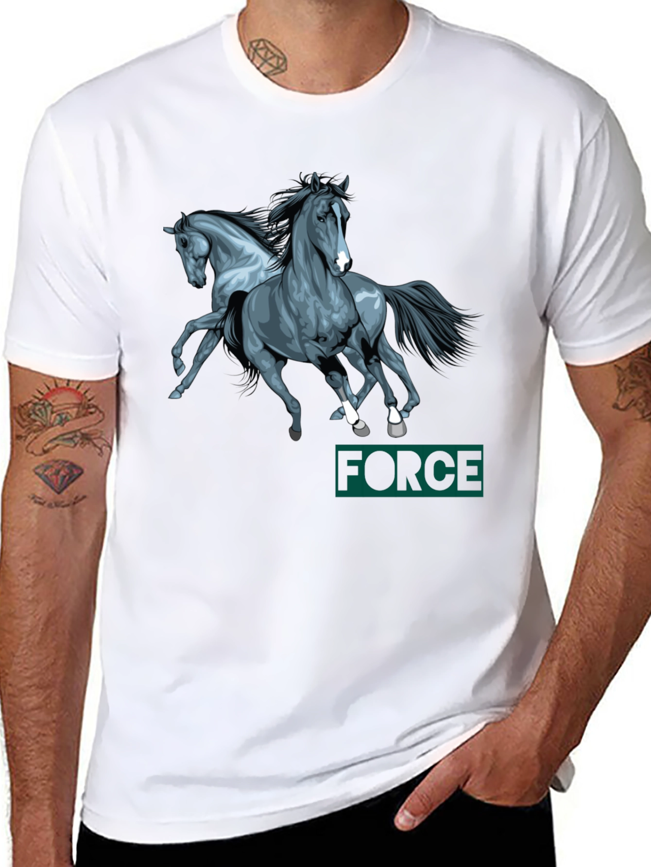 Horse Power Black T-Shirt