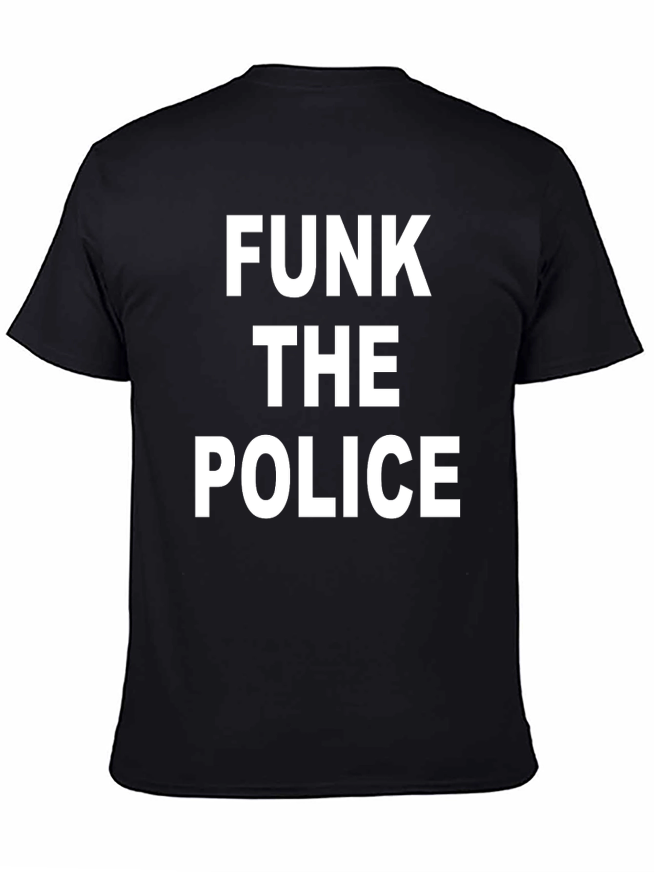 Funk the Police Graphic Tee - Black Cotton T-Shirt