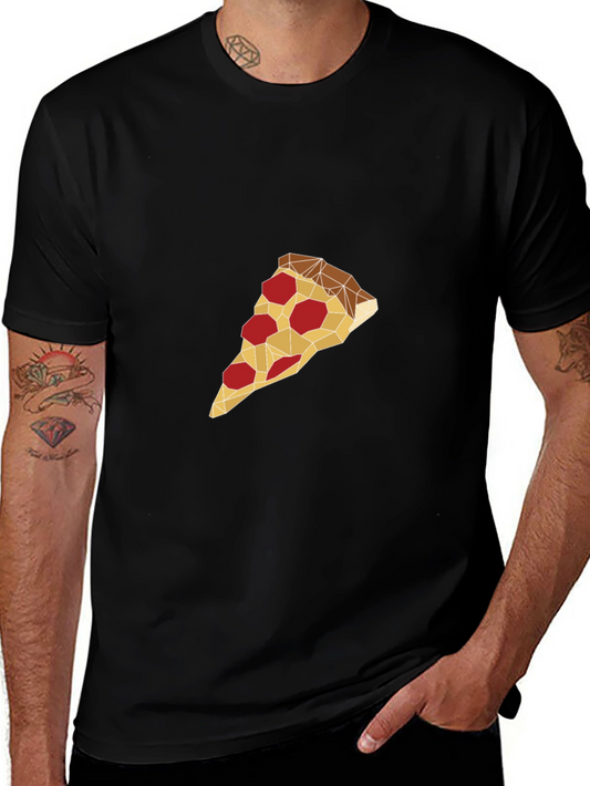 Geometric Pizza Slice Graphic Tee