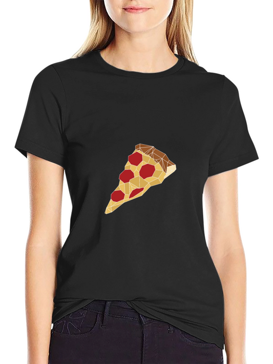 Geometric Pizza Slice Graphic Tee