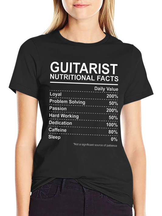 Guitarist Nutritional Facts T-Shirt