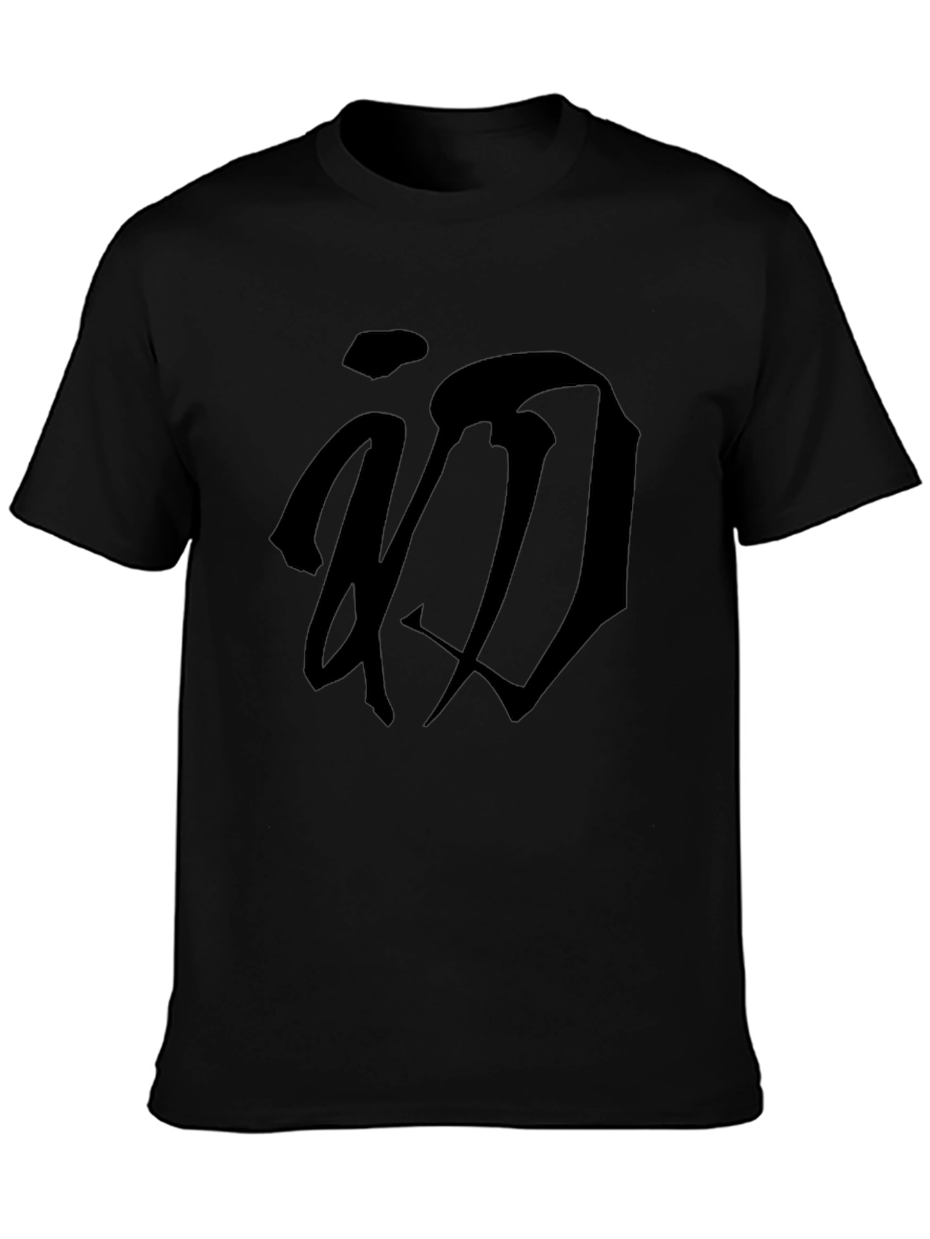 Black Graphic Tee - Stylish Kanji Design