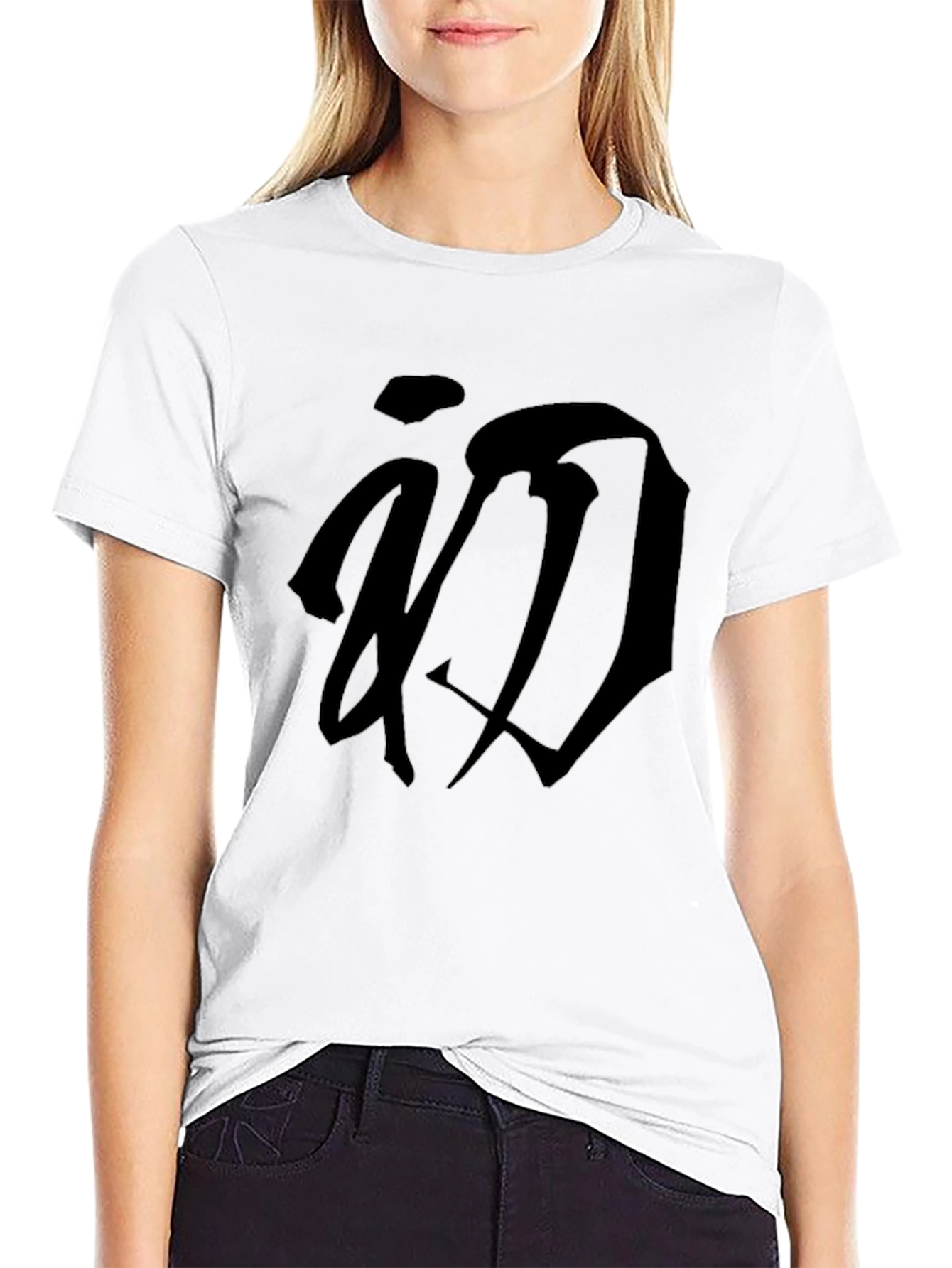 Black Graphic Tee - Stylish Kanji Design