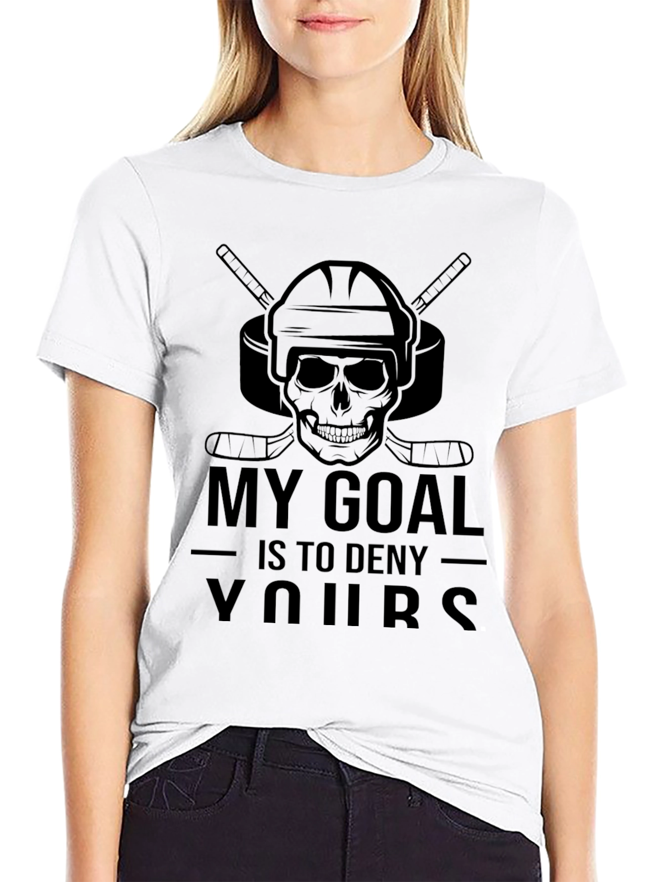 My Goal Is To Deny Yours Hockey T-Shirt