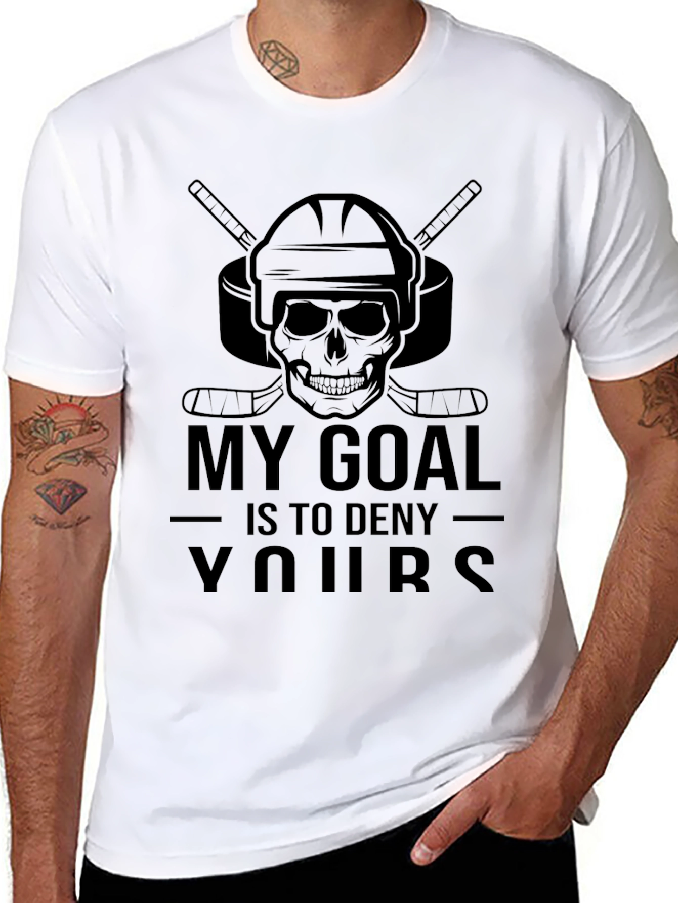 My Goal Is To Deny Yours Hockey T-Shirt