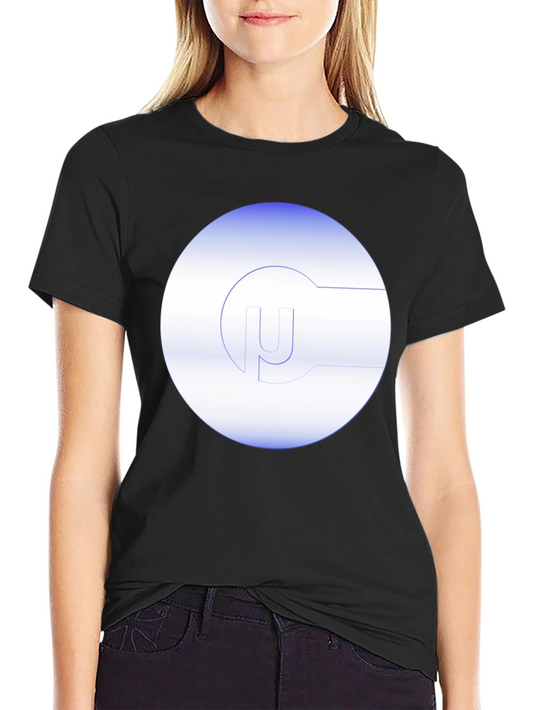 Modern Black T-Shirt with Abstract White Logo