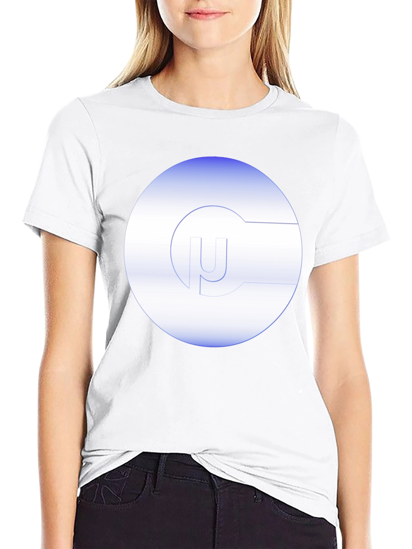 Modern Black T-Shirt with Abstract White Logo