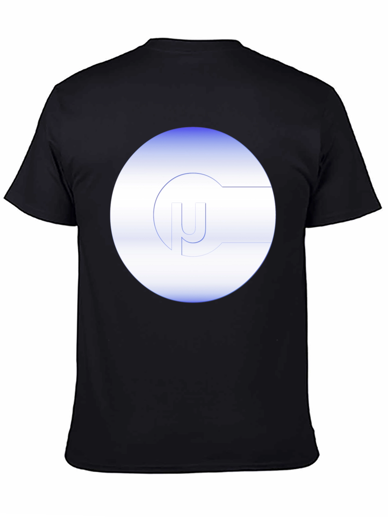 Modern Black T-Shirt with Abstract White Logo