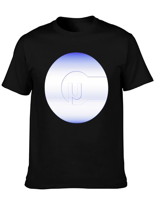 Modern Black T-Shirt with Abstract White Logo