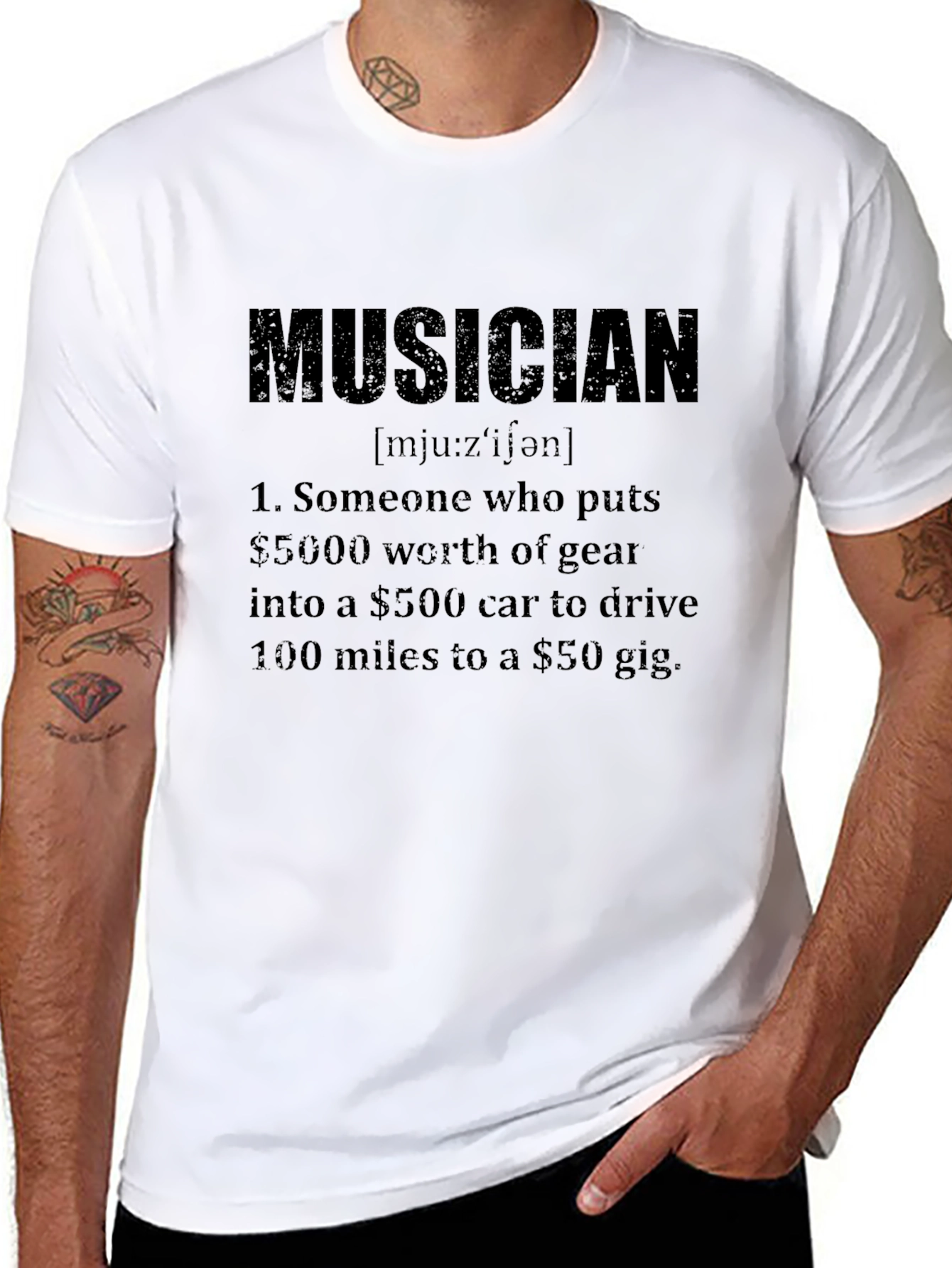 Musician Definition Black T-Shirt