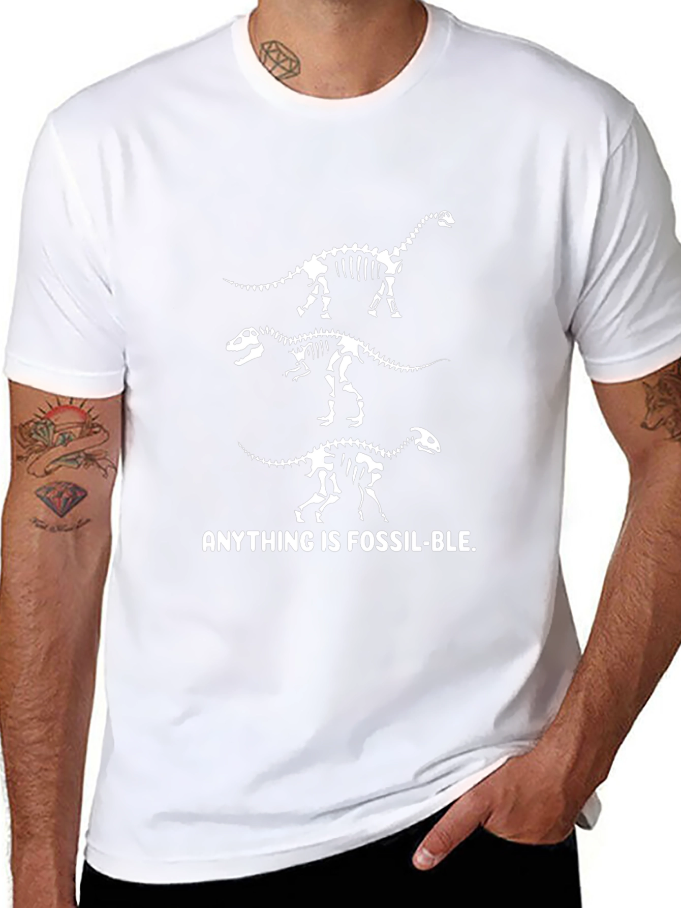 Fossil-ble T-Shirt: Dinosaur Skeleton Tee