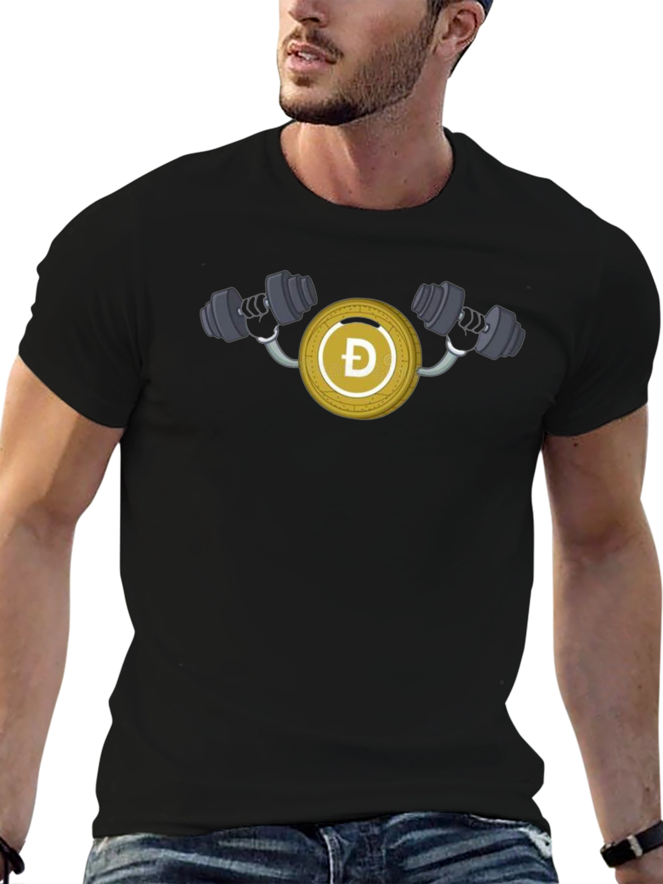 DogeCoin Gym Black T-Shirt