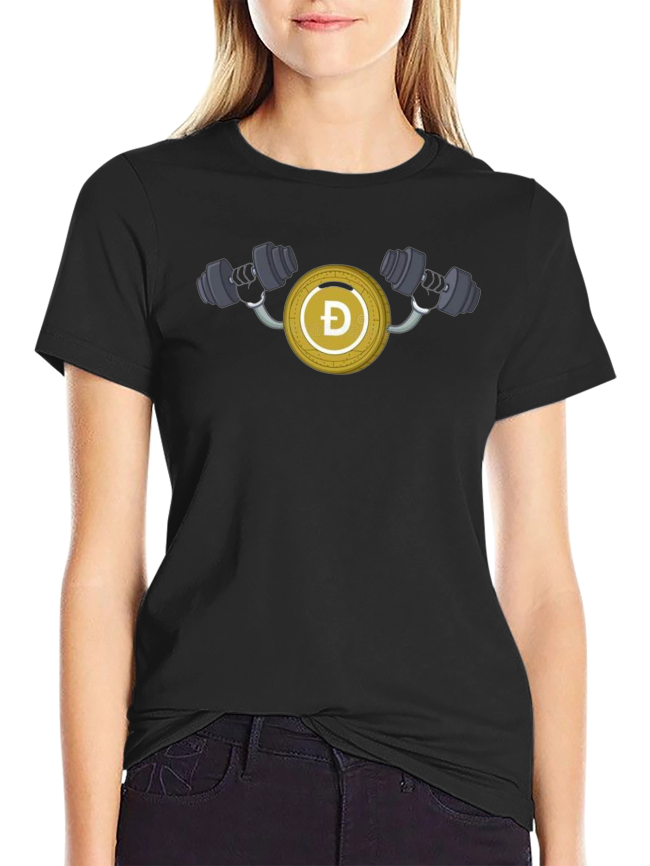 DogeCoin Gym Black T-Shirt