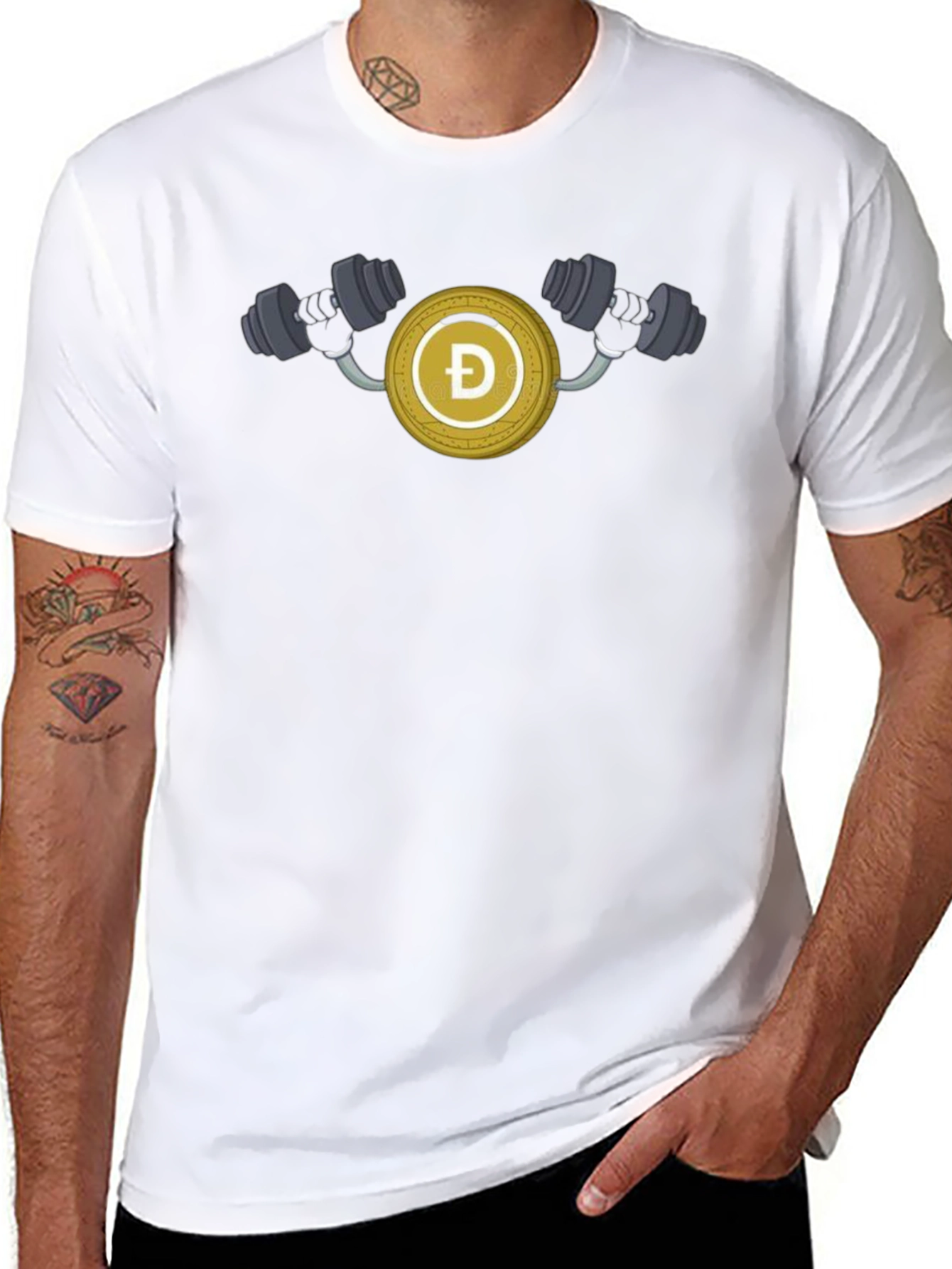 DogeCoin Gym Black T-Shirt