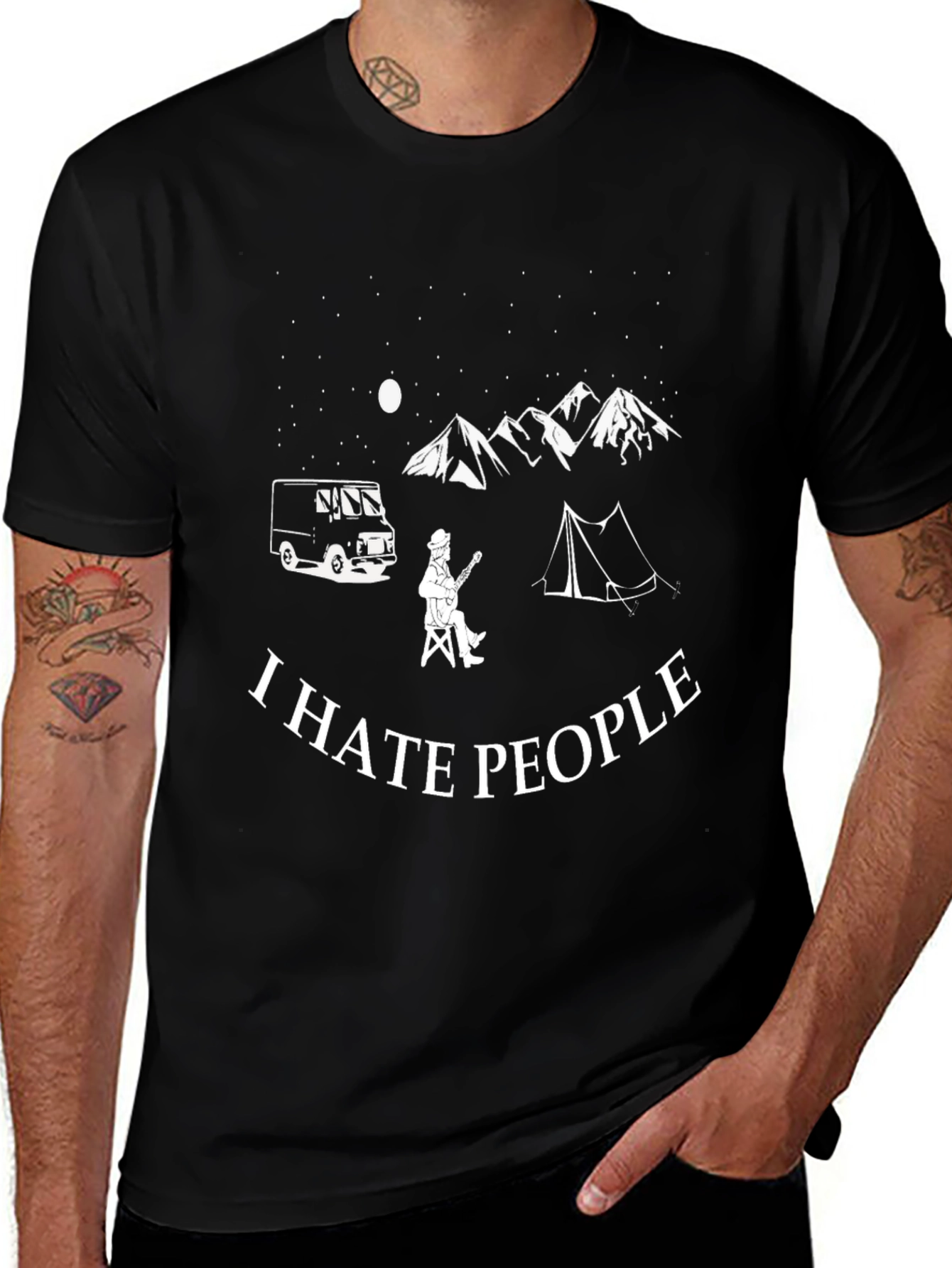 I Hate People Camping Graphic Tee - Introvert T-Shirt