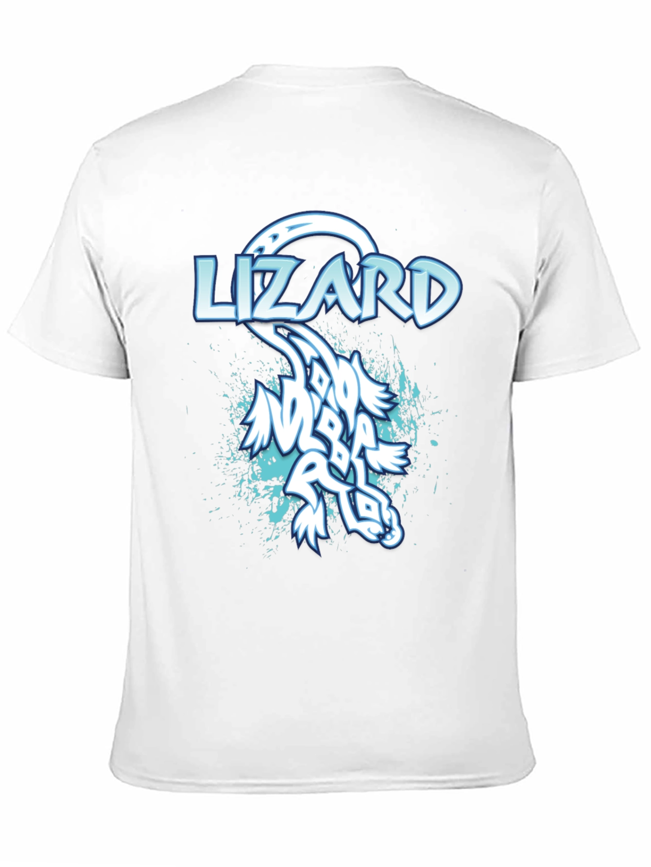 Lizard Graphic Print Mens Black T-Shirt