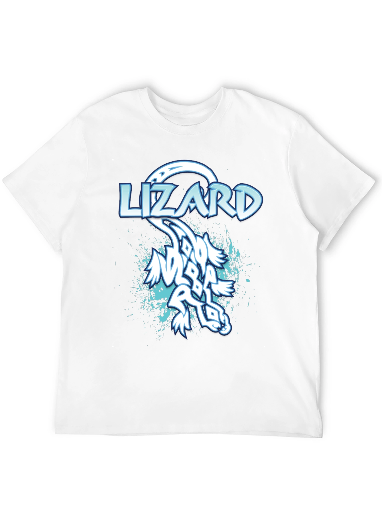 Lizard Graphic Print Mens Black T-Shirt