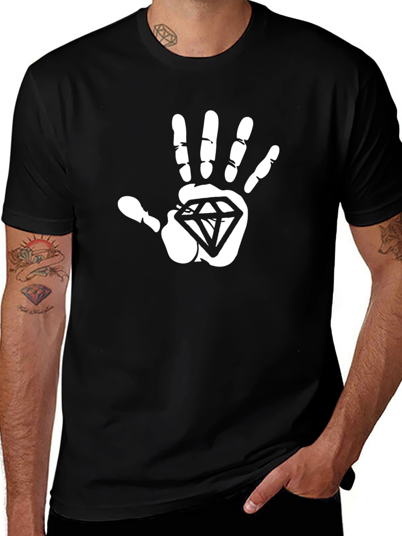 Diamond Hand Graphic Tee - Bold Statement Shirt