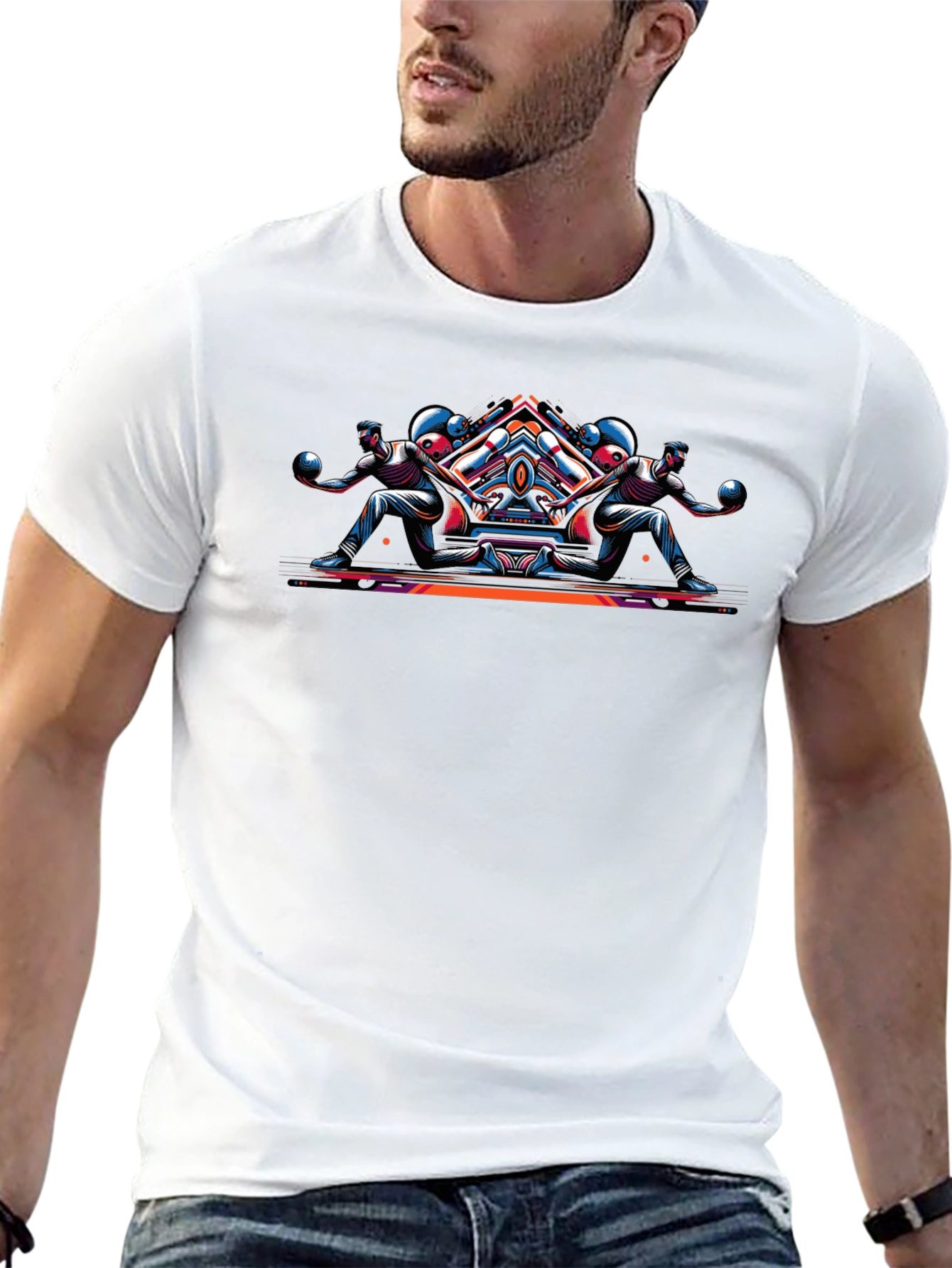 Geometric Bowling T-Shirt