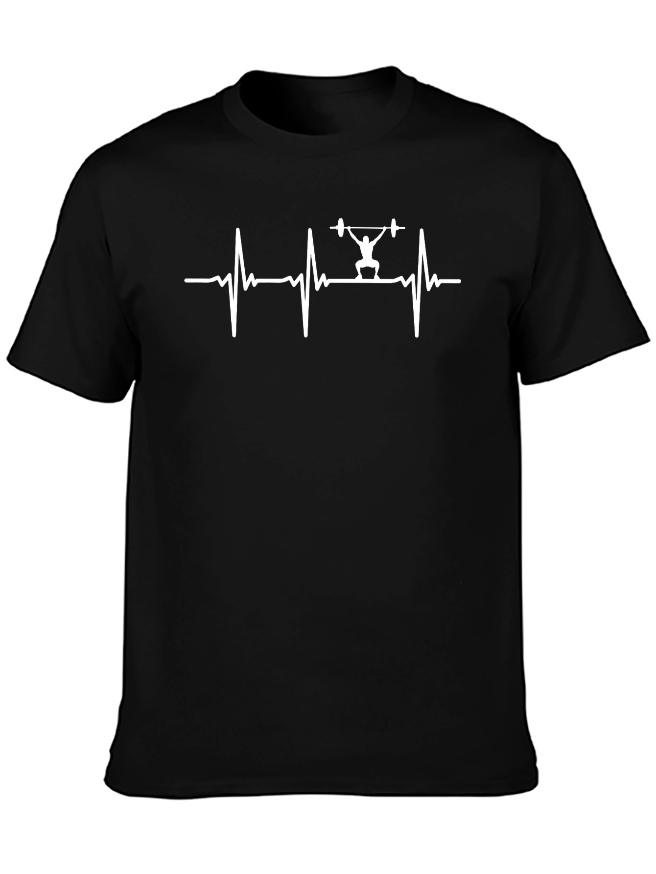Weightlifting Heartbeat T-Shirt - Black