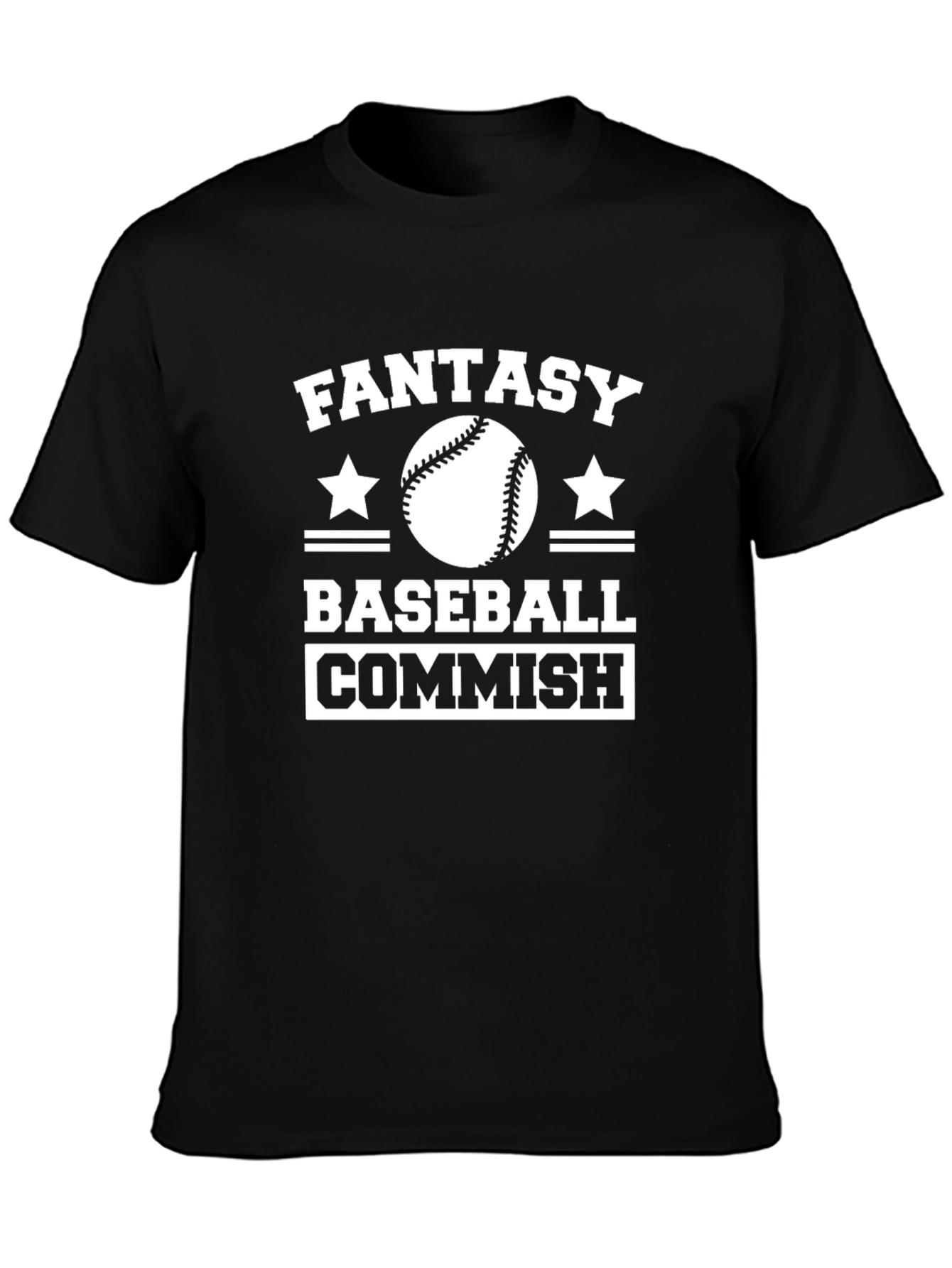 Fantasy Baseball Commish T-Shirt - Black