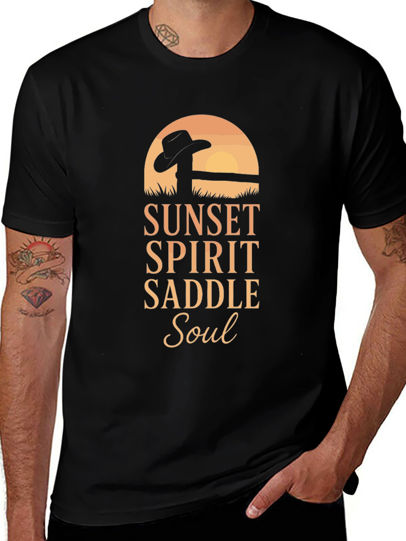 Sunset Spirit T-Shirt - Cowboy Soul Design