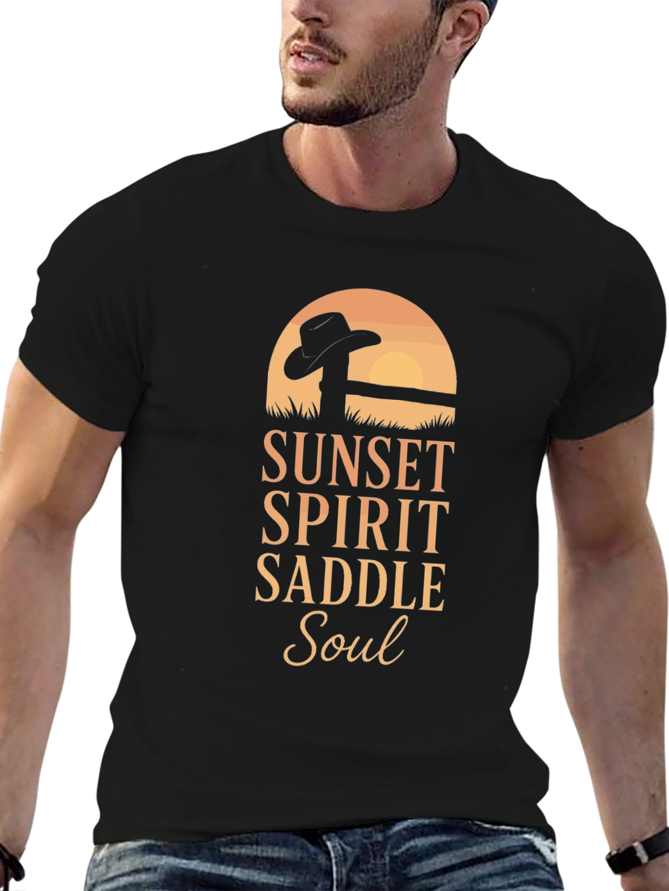 Sunset Spirit T-Shirt - Cowboy Soul Design