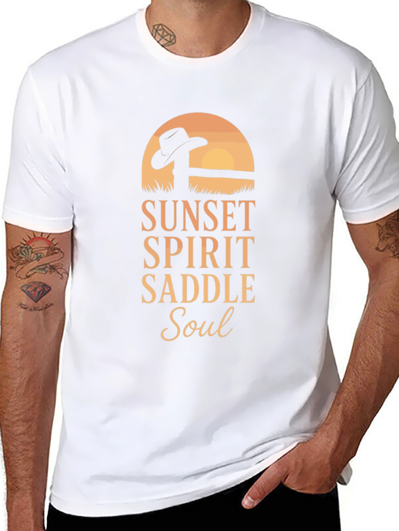 Sunset Spirit T-Shirt - Cowboy Soul Design