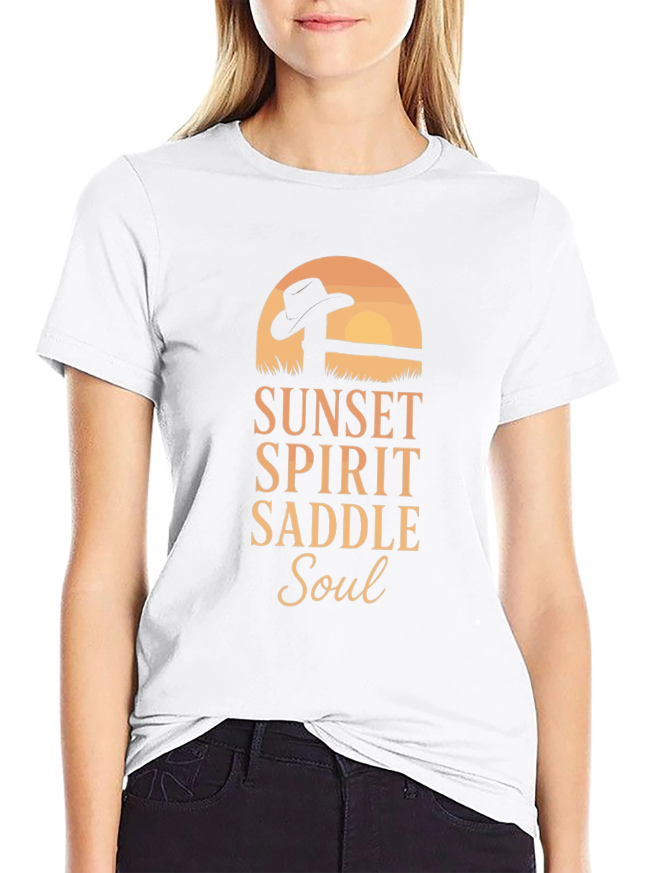 Sunset Spirit T-Shirt - Cowboy Soul Design