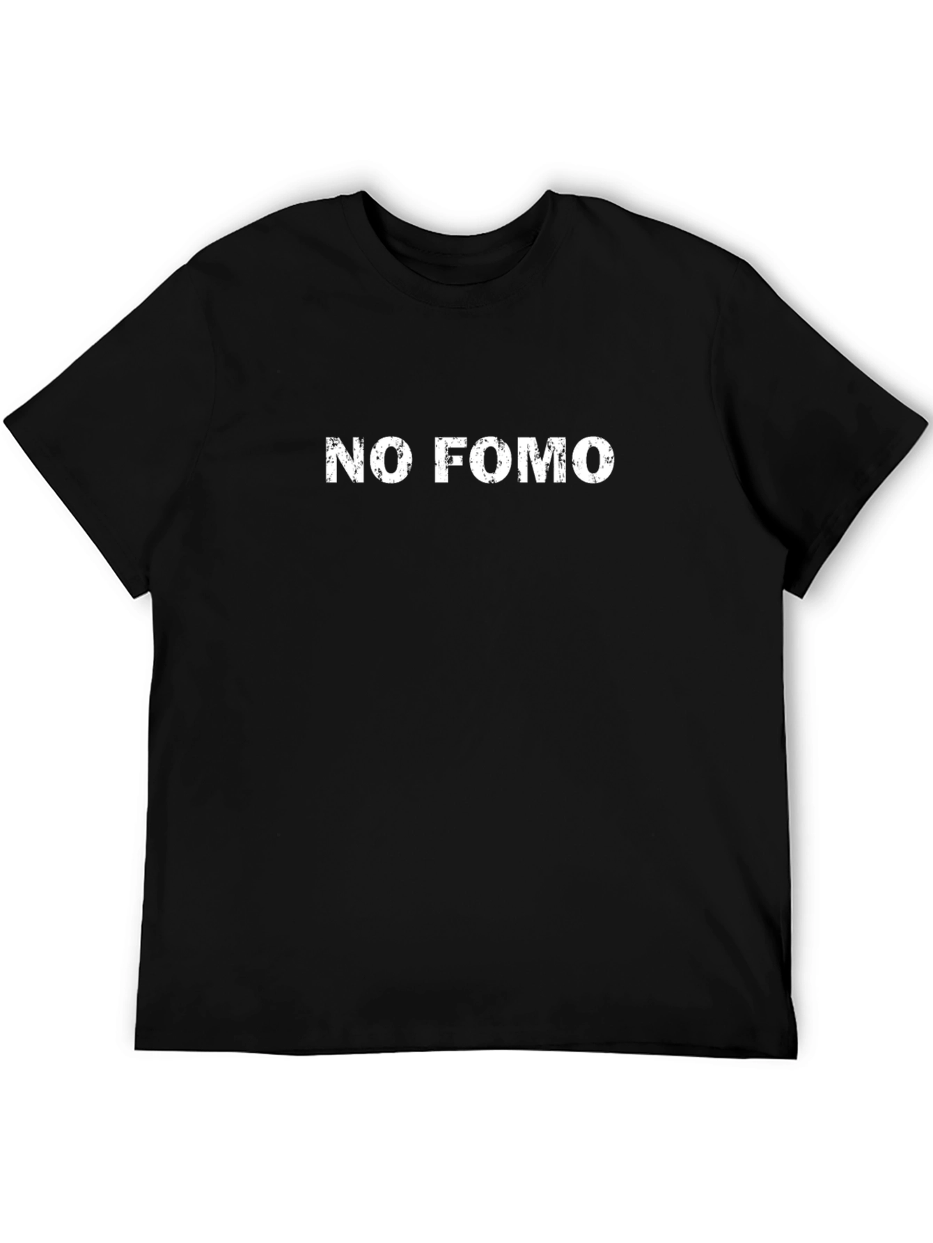 No FOMO Black T-Shirt - Fear of Missing Out