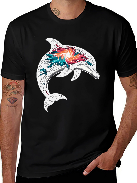 Dolphin Galaxy Graphic T-Shirt