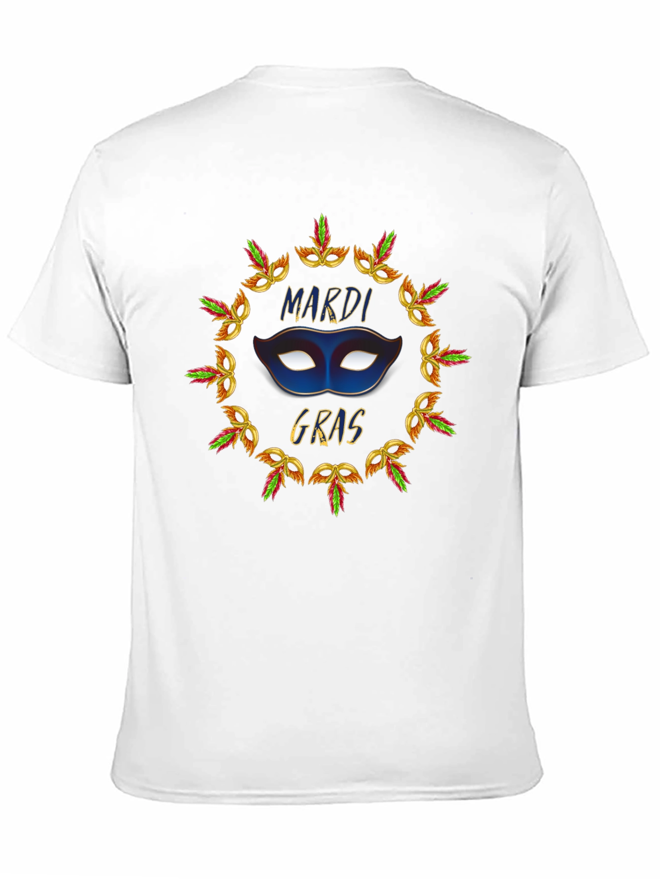 Mardi Gras Mask T-Shirt - Festive Celebration Tee
